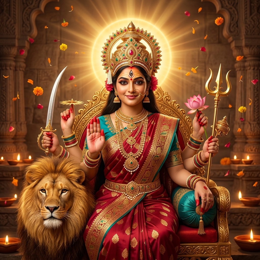Maa Durga - Divine Mother of Strength, Prosperity & Victory
